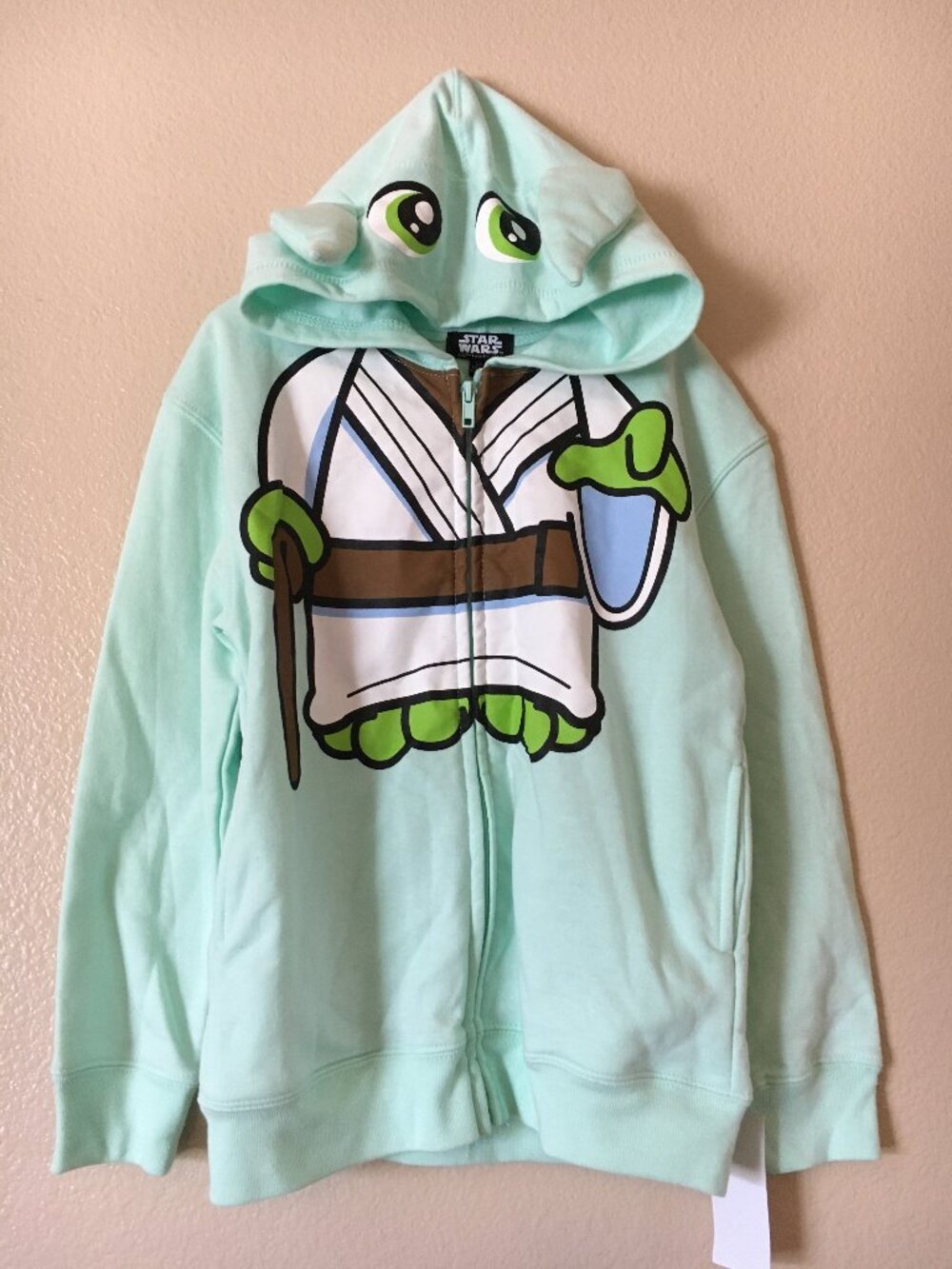New Yoda Jacket Hoodie Grogu 10 Star Wars Green Sweatshirt Character Ears